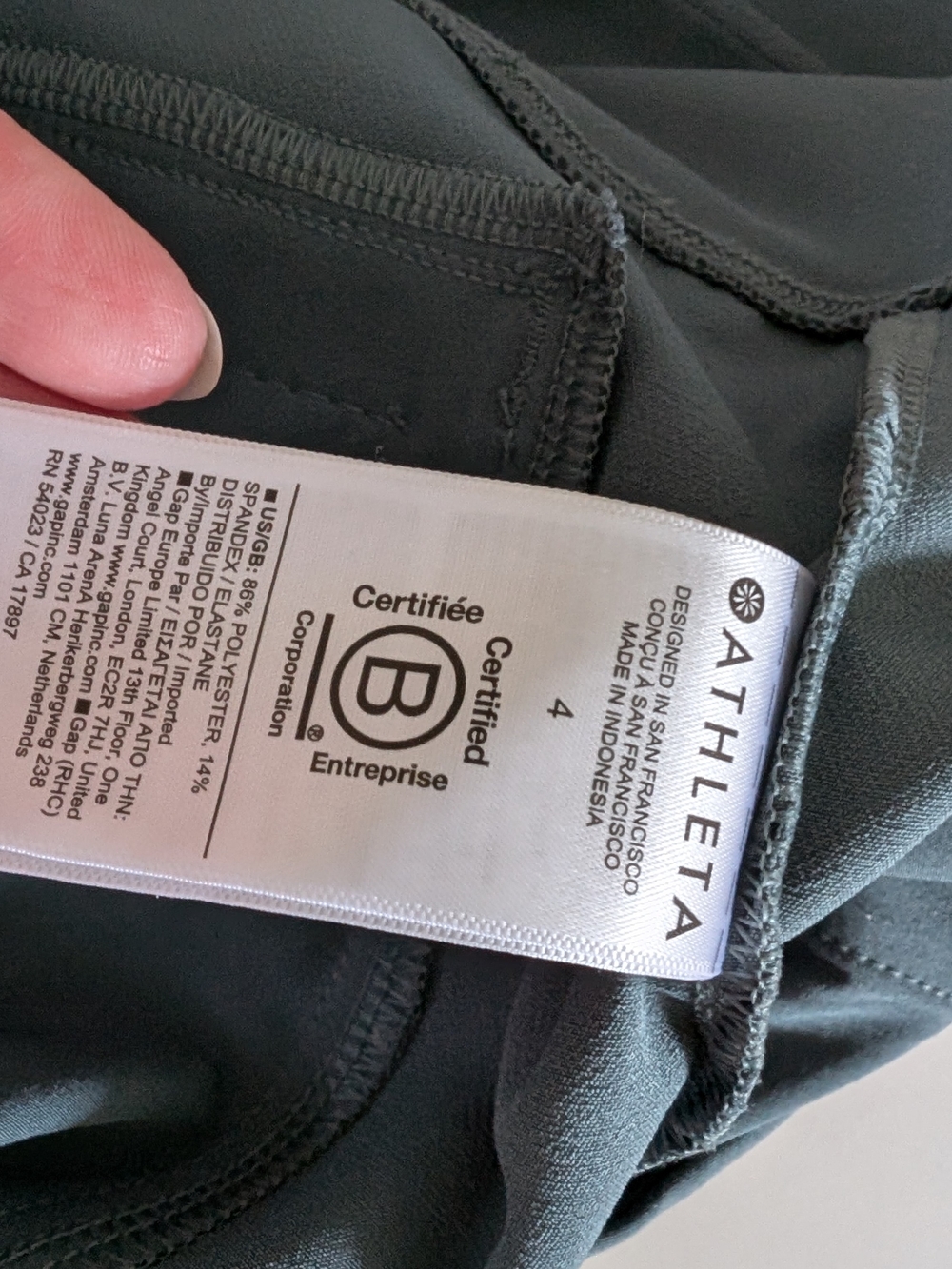 Athleta 4 Endless High Rise Pant Eden Blue Teal Tapered Fit Athleisure - Picture 6 of 7